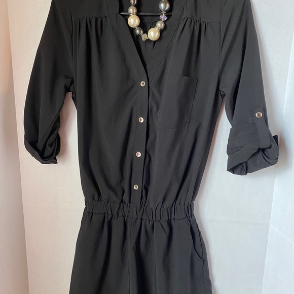 Black shine star Romper. - Picture 2 of 3
